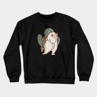 Prickly Hedgehog in a Cactus Costume Crewneck Sweatshirt